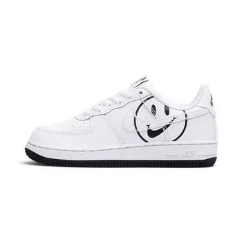 Force 1 Low Have A Nike Day - Белые детские кроссовки черно-белые BQ8274-100