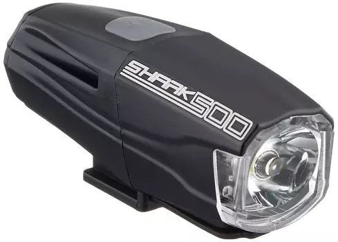 Велосипедная фара FORCE SHARK 500 люмен с зарядкой от USB, черная 80106