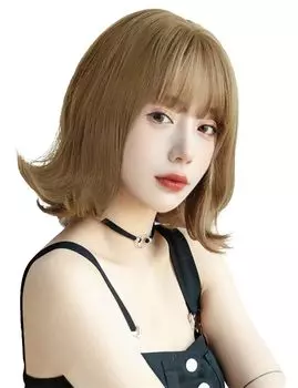 FORCUTEU парик боб короткий полный парик перманент внешний боб натуральный маленький лик термостойкий повседневное использование в комплекте женская сетка/расческа