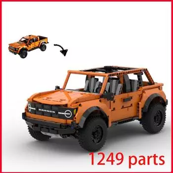 Ford Bronco Power Building Blocks для взрослых Игрушечные модели транспортных средств Пневматические развивающие игрушки оранжевый