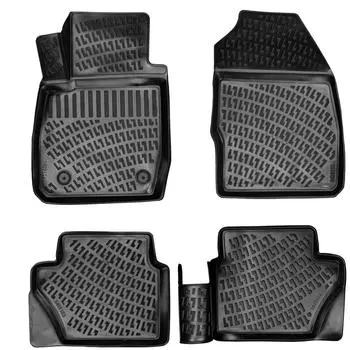 Форд Фиеста (2009-2017 гг.) Высококачественные и прочные резиновые автомобильные коврики — без запаха, нескользящие, долговечные.