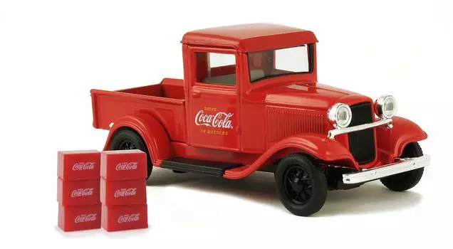Ford Model A Pickup 1934 with 6 Bottle Carton Cases Coca-Cola
