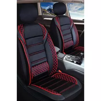 Ford Tourneo Courier Compatible Vera Черно-красные чехлы для автомобильных сидений, набор из 5 шт.