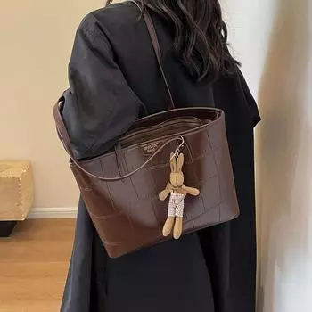 Foreign order large-capacity bag women s 2024 new trendy fashion versatile women s bag high-end commuter shoulder bag tote bag