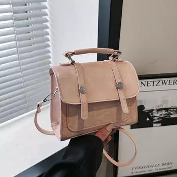 Foreign sense retro small bag women s 2024 spring new women s bag popular solid color messenger bag fashionable portable small square bag белый