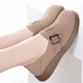 Foreign Trade 2024 New Large Size Round Head Deep Mouth Casual Versatile Flat Bottom Lazy One Pedal Low Top Single Shoes Women 35 коричневый