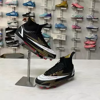 Foreign trade explosion football shoes high-top assassin long spikes student children training broken spikes football shoes 35