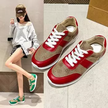 Foreign trade fashion trend Forrest Gump shoes women s 2025 spring and autumn new lightweight soft-soled casual versatile sports shoes 36 красный