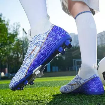 Foreign trade football shoes male broken nails primary school students adolescent mandarin duck couple artificial grass spike training 35