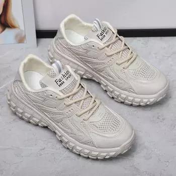 Foreign trade four seasons women s shoes 2025 new sports and leisure shoes breathable dad women s shoes trendy versatile labor insurance trendy shoes 36 чёрный