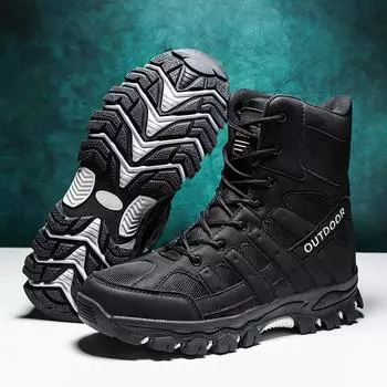 Foreign trade high-top men s outdoor hiking shoes special tactical combat boots jungle desert tooling boots climbing camouflage 39