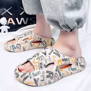 Foreign trade large size 46 summer new men s sandals casual fashion beach thick bottom youth one-word drag 37