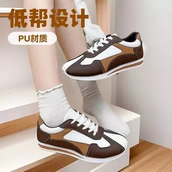 Foreign trade large size Forrest Gump women s shoes 2024 spring and autumn new lightweight, simple, fashionable and comfortable sports and leisure tre 35 чёрный