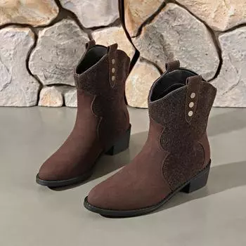 Foreign trade large size thick heel Martin boots women s Amazon autumn new versatile women s casual fashion short boots 36