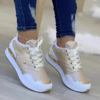 Foreign trade large size women s shoes 20252025 new front lace-up platform women s shoes European and American casual women s sports shoes 36 чёрный