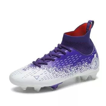 Foreign trade mandarin duck high-top football shoes men and women TF broken nails FG long nails students adult children small size training shoes 31