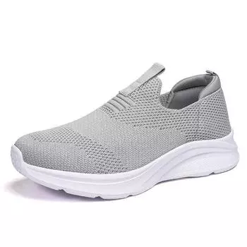 Foreign trade mesh flying woven women s shoes sports shoes flat running shoes lazy shoes running casual women s shoes breathable versatile t 35 розовый