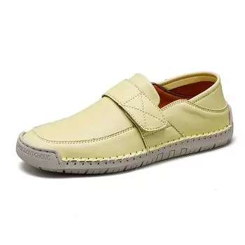 Foreign trade new autumn leisure women hand-sewn, leather shoes leather large size one pedal driving 36