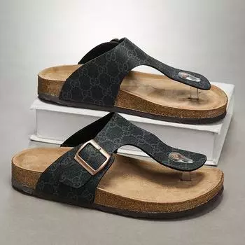 Foreign trade new breathable men s beach shoes summer casual European and American style high-end open-toed flip-flops Flip-flops 36