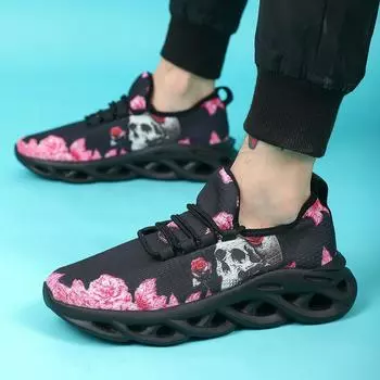 Foreign trade new coconut shoes men s sports shoes mesh breathable shock absorption casual trendy shoes couple running shoes live broadcast 36 чёрный