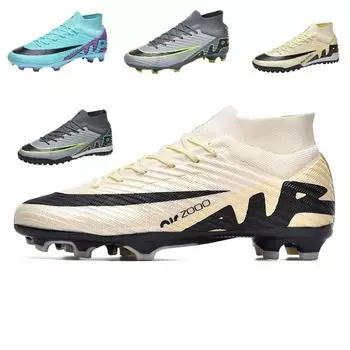 Foreign trade new football men s high-top football shoes long nail football shoes TF broken nail training shoes 35