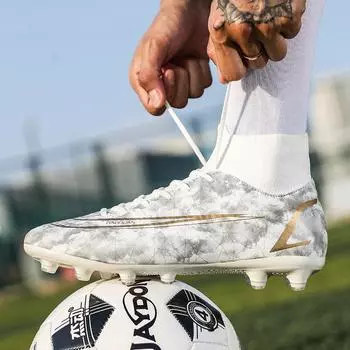 Foreign trade new football shoes men s broken nails adult artificial grass AG short nails big nails competition training shoes women 35