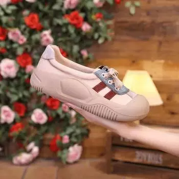 Foreign trade soft bottom comfortable breathable not tired feet 2025 spring popular retro thick-soled versatile women s sports shoes 35 красный