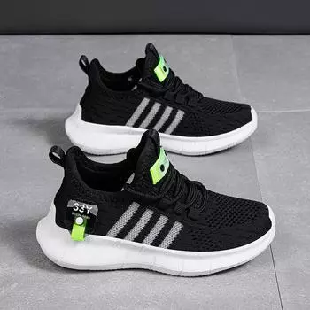 Foreign trade students summer new boys sports shoes fly woven mesh breathable girls net shoes lightweight children s shoes 26 Shoe inner length 16.3cm