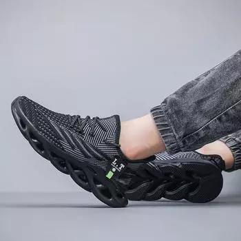 Foreign trade tide shoes Four seasons mesh fly-woven sports tide shoes Casual fashion large size sports shoes Lightweight men s shoes 39