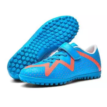 Foreign trade Velcro children teenagers boys and girls children sports shoes low-top broken nails football shoes small size shoes 29