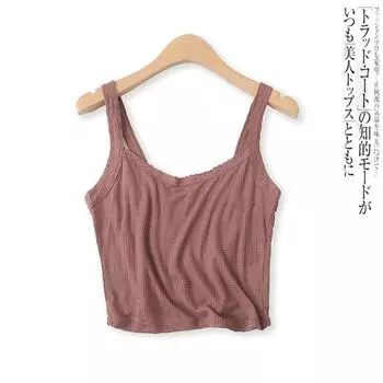 Foreign Trade Women s Clothing Fashion Stretch Slim Fit Midriff-Baring Lace Coffee S