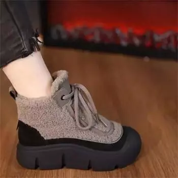 Foreign trade women s shoes Martin boots cotton shoes 2024 new autumn and winter high-top snow boots thick-soled soft-soled mother thickened short boo 35 чёрный