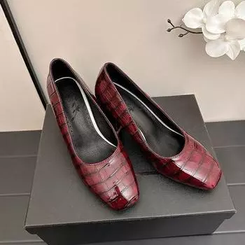 Foreign trade women s shoes spring and autumn new square head thick heel high heel simple one pedal casual single shoes women s high heel commuting 35 белый