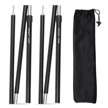 FOREST HOME Pole Sub Pole Изготовлен из алюминиевого сплава 7075, плавно регулируемый, тонко регулируемый, раздвижного типа, телескопический, легкий, для кемпинга на открытом воздухе