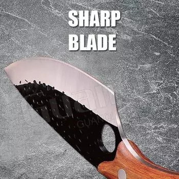Forged Stainless Steel Kitchen Knives Multifunctional Meat Cleaver Boning Chef Knife Wood Handle Butcher Knife