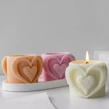 Форма для чашки в форме сердца, силиконовая форма для держателя ювелирных изделий, экологичная многоцелевая форма из силиконовой смолы