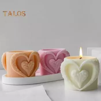 Форма для чашки в форме сердца, силиконовая форма для держателя ювелирных изделий, экологичная многоцелевая силиконовая форма для украшения на День святого Валентина белый