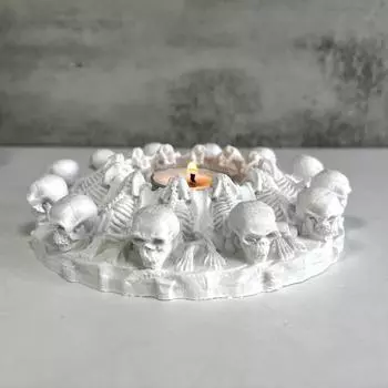 Форма для черепа на Хэллоуин, подсвечник в виде черепа, силиконовая форма, многоразовые изделия ручной работы, подходящие для украшения дома, праздничной вечеринки CHINA