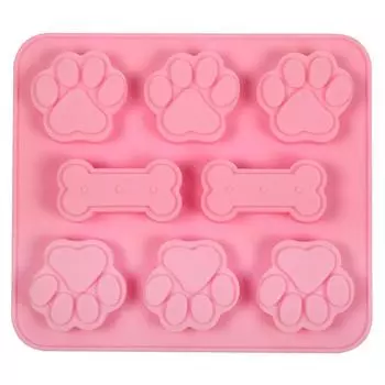Форма для десерта, термостойкая пищевая форма, не содержит бисфенола А, антипригарное покрытие в форме собачьей лапы, форма для торта, шоколада, кухонные принадлежности синий