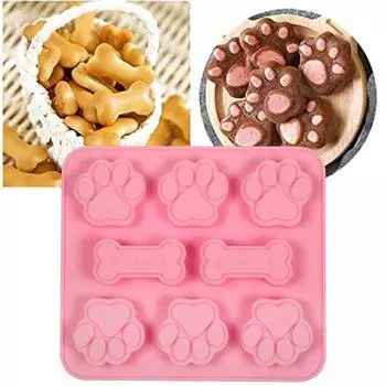Форма для десерта Yousheng, термостойкая пищевая категория, не содержит бисфенола А, антипригарная форма в форме собачьей лапы, форма для торта, шоколада, кухонные принадлежности розовый