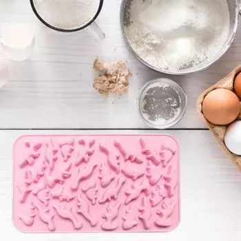 Форма для динозавра Yousheng, многоцелевая, тонкая работа, легкая, силиконовая форма для помадки в виде динозавра для дома розовый