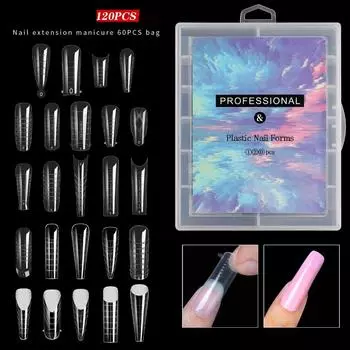 Форма для дизайна ногтей Кристаллическое наращивание без держателя бумаги Быстрое фототерапевтическое наращивание ногтей Таблетки 120 штук в коробке