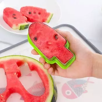 Форма для фруктового мороженого, фруктовый резак для арбуза, тарелка для мороженого, нержавеющая сталь, модель домашнего ломтика, кухонная креативная форма