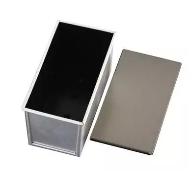 Форма для хлеба Sanno Japan с нанопокрытием 2 буханки T102175 из алюминиевого сплава Тайвань WSY1703 (С крышкой) серебряный