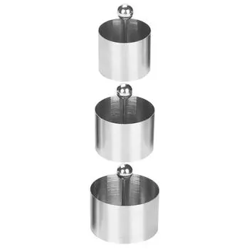 Форма для холодного блюда из нержавеющей стали, посуда, украшения, гаджет, круглая тарелка, инструменты для установки, формы для моделирования, стилизатор для торта серебряный