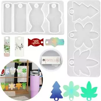 Форма для именной пластины, смола для крышки чашки, многоразовая, нелипкая, легко снимается, персонализированная, сделай сам, этикетка для маркировки бутылки с водой, форма для подвески, форма для таблички с именем A