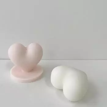 Форма для изготовления силиконового кубического сердца из расплавленного воска, полимера для ароматерапии, шоколада для кексов ручной работы, формы для изготовления поделок