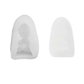 Форма для изготовления восковых свечей, декоративная форма из смолы для домашнего декора, ручная работа, декоративная глиняная форма, 3D-форма для изготовления свечей из силикона, форма Будды