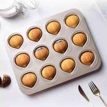 Форма для каштанового торта, 12 сеток, прочная, креативная, с антипригарным покрытием, легко снимается, термостойкая, из углеродистой стали, для выпечки