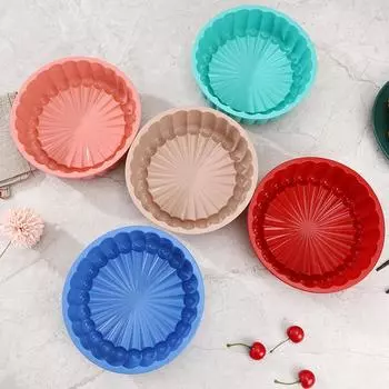 Форма для кексов Круглая силиконовая форма для выпечки Форма для бисквита Форма для выпечки клубничного песочного пирога Кухонные силиконовые формы onesize
